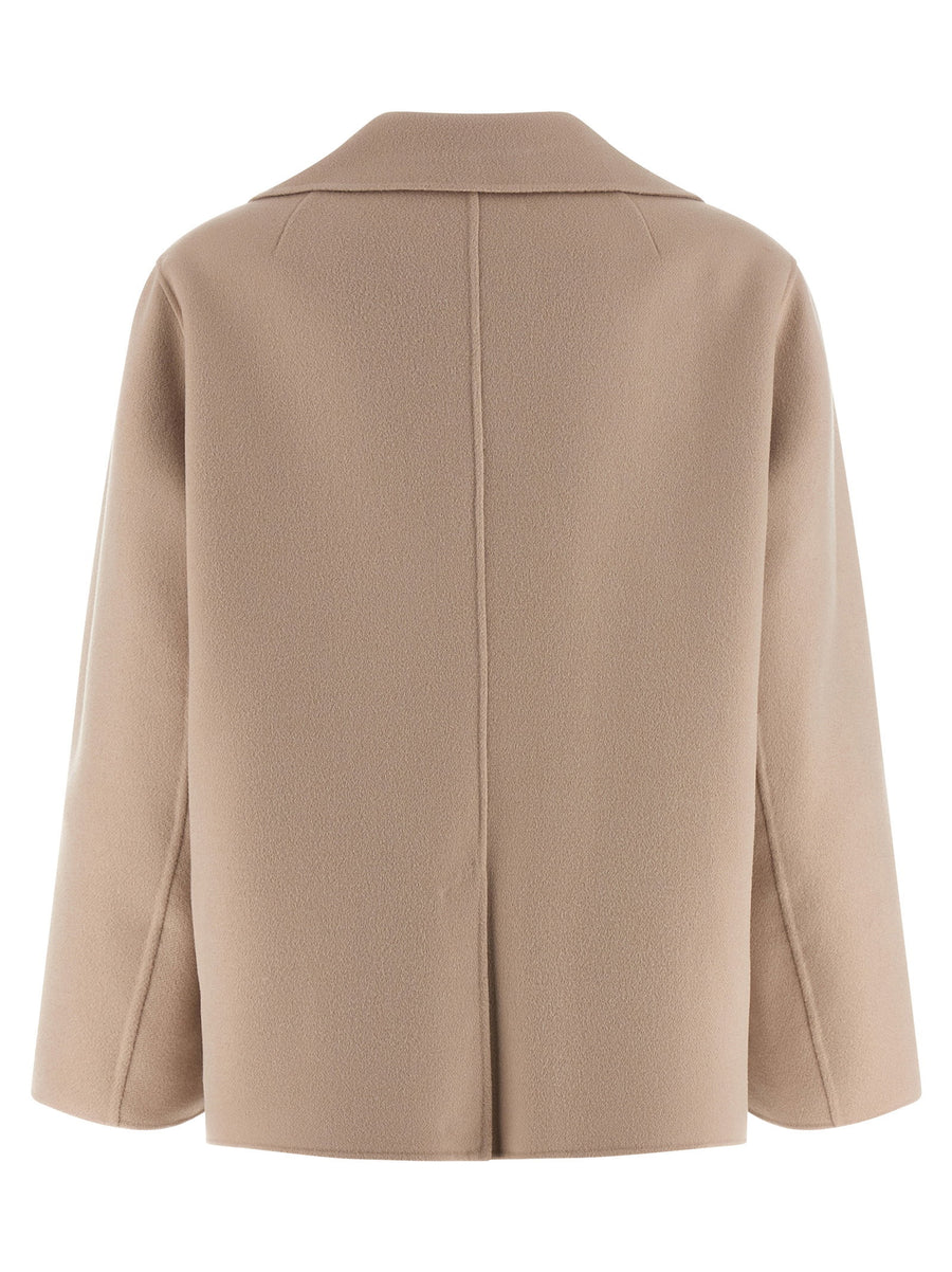 Max Mara Smmmargot Beige Virgin Wool Double Breasted Blazer For Women Cabane Inspired Luxury Wardrobe Essential