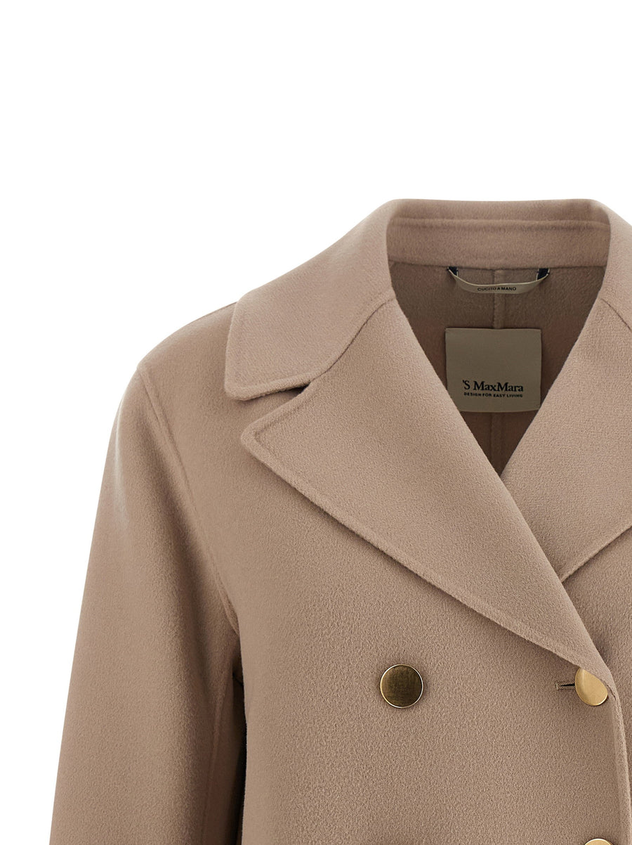 Max Mara Smmmargot Beige Virgin Wool Double Breasted Blazer For Women Cabane Inspired Luxury Wardrobe Essential