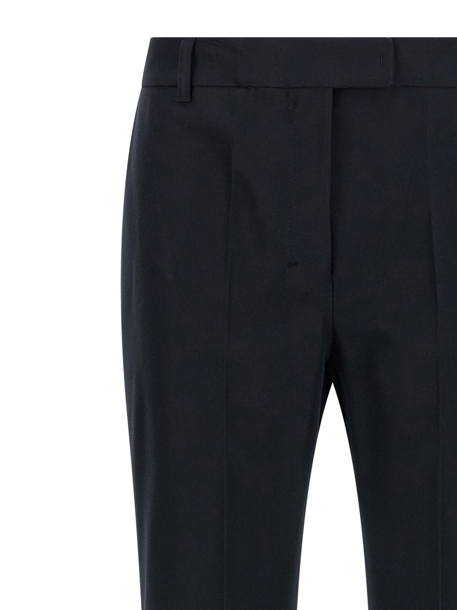Max Mara Smmfatina Cropped Trousers for Women Stretch Cotton Viscose Blend Tailored Silhouette