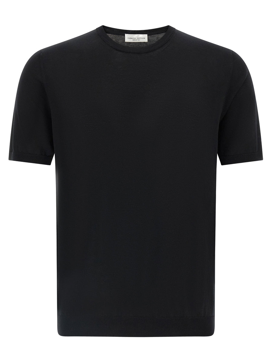 Roberto Collina Cotton Sweater For Men Lightweight Breathable Crew Neck Knit Timeless Everyday Essential