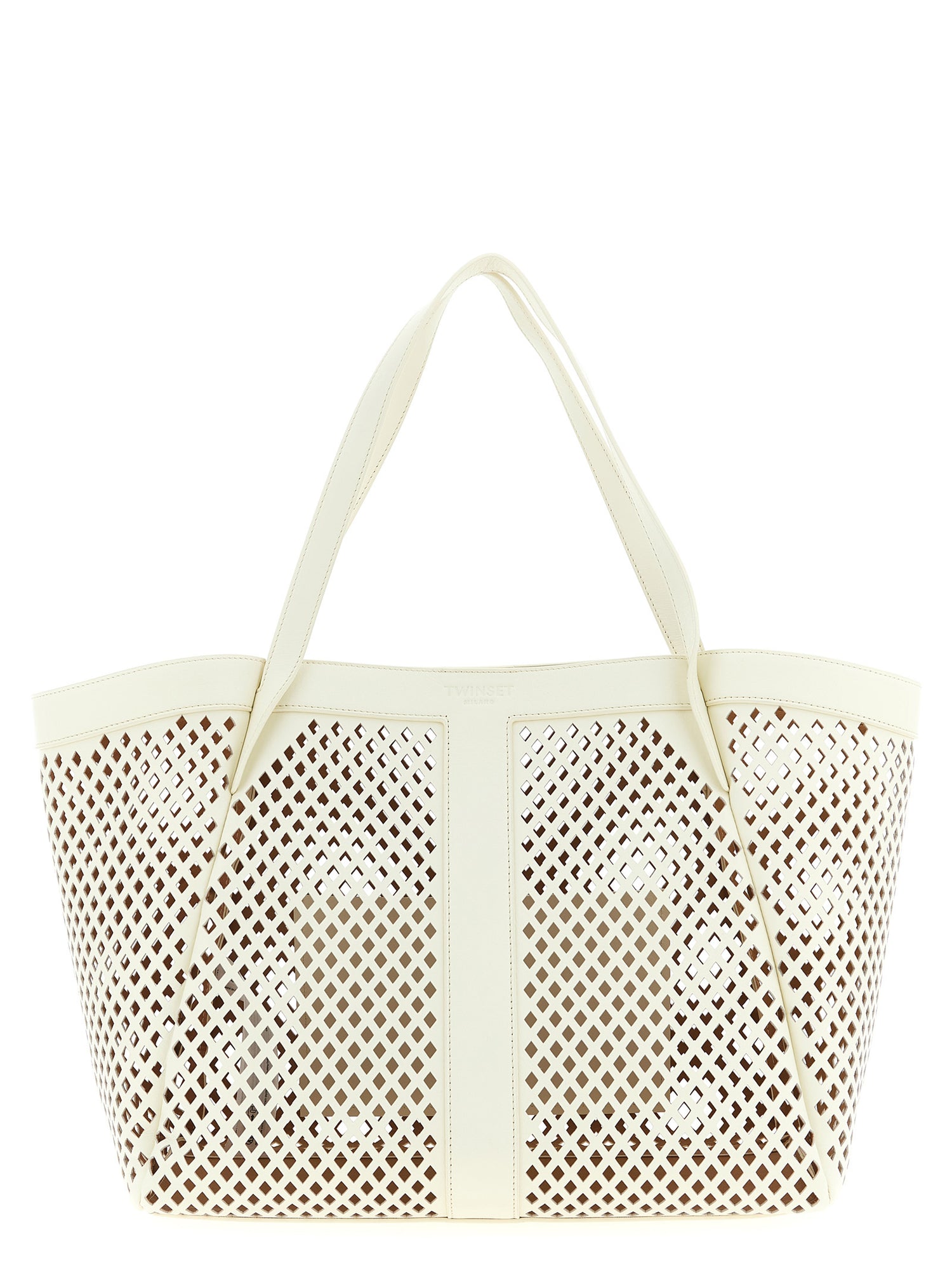 Twin Set Openwork Leather Shopping Bag