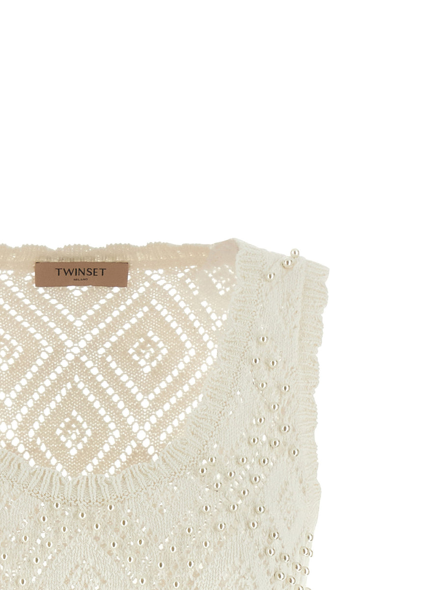Twin Set Pearl Top