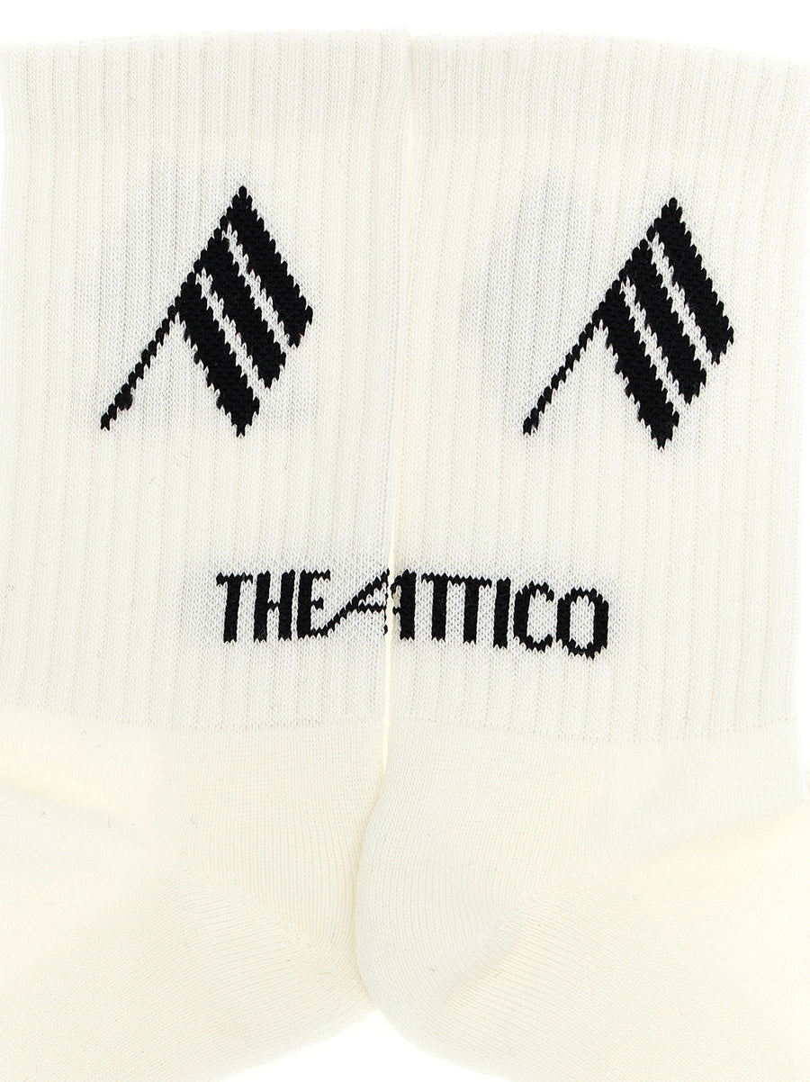The Attico Logo Intarsia Socks