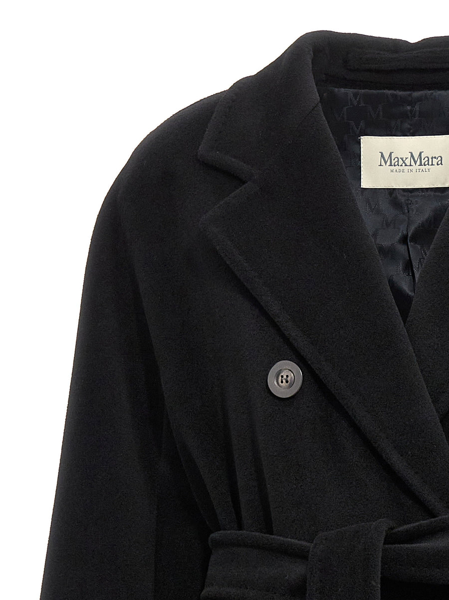 Max Mara Madame Icon Coat 101801 Black Virgin Wool Cashmere