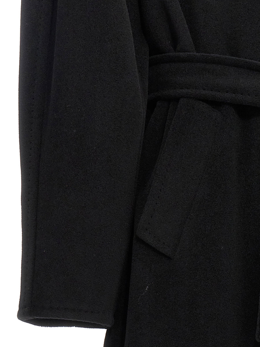 Max Mara Madame Icon Coat 101801 Black Virgin Wool Cashmere