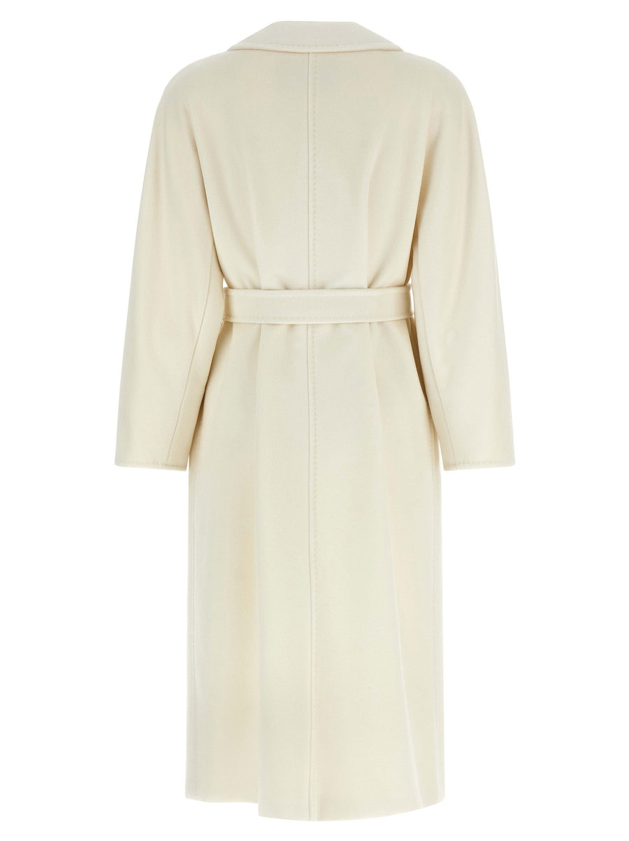 Max Mara Madame 101801 Icon Coat Ivory White Wool Cashmere Oversized