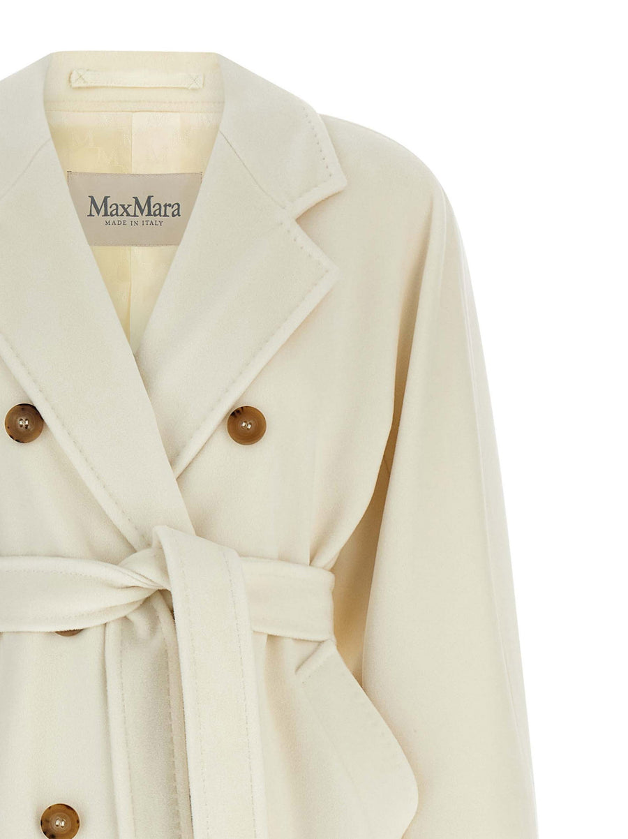 Max Mara Madame 101801 Icon Coat Ivory White Wool Cashmere Oversized