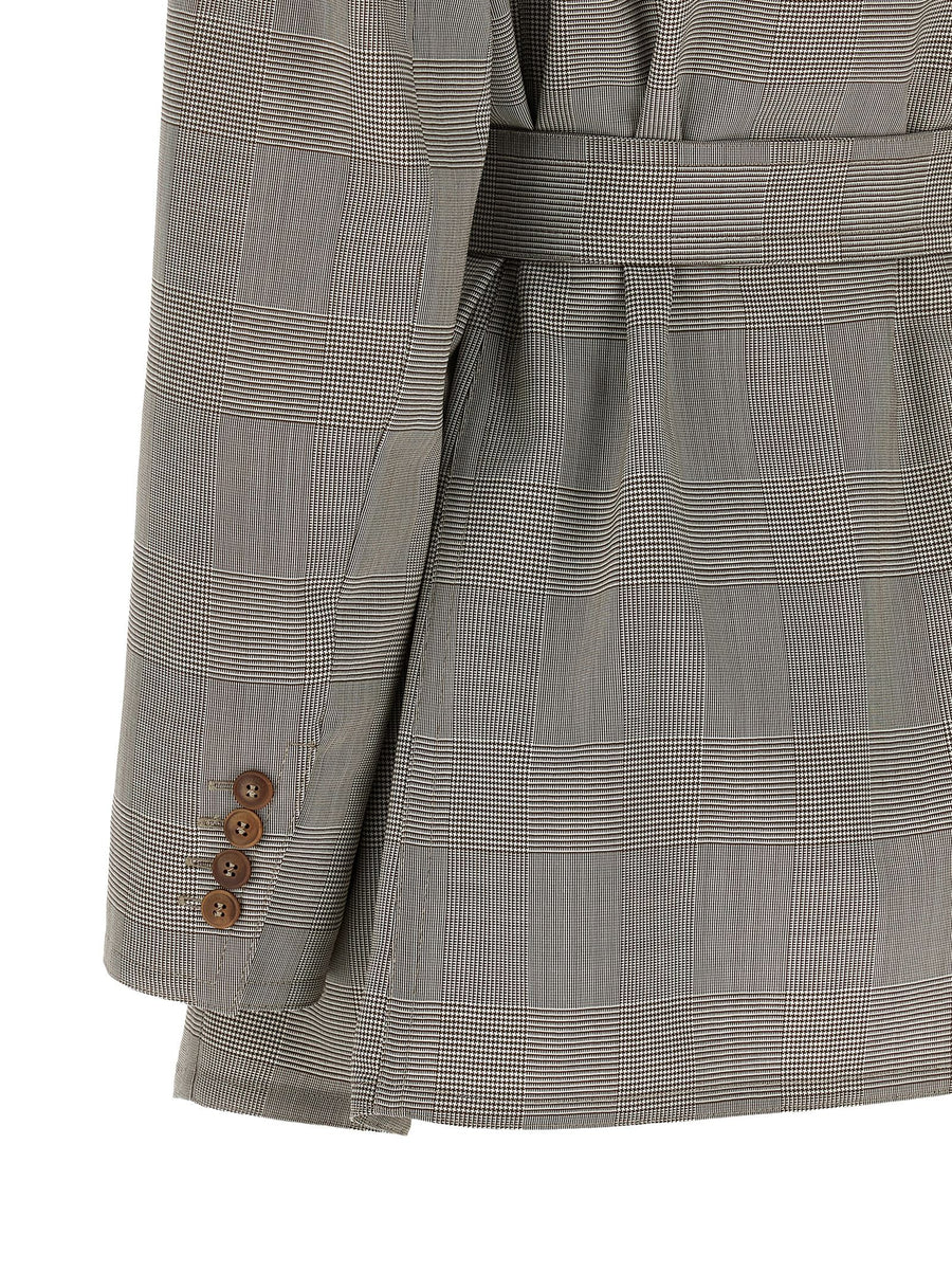 Max Mara Mxmnasello Wool Blazer With Prince of Wales Check