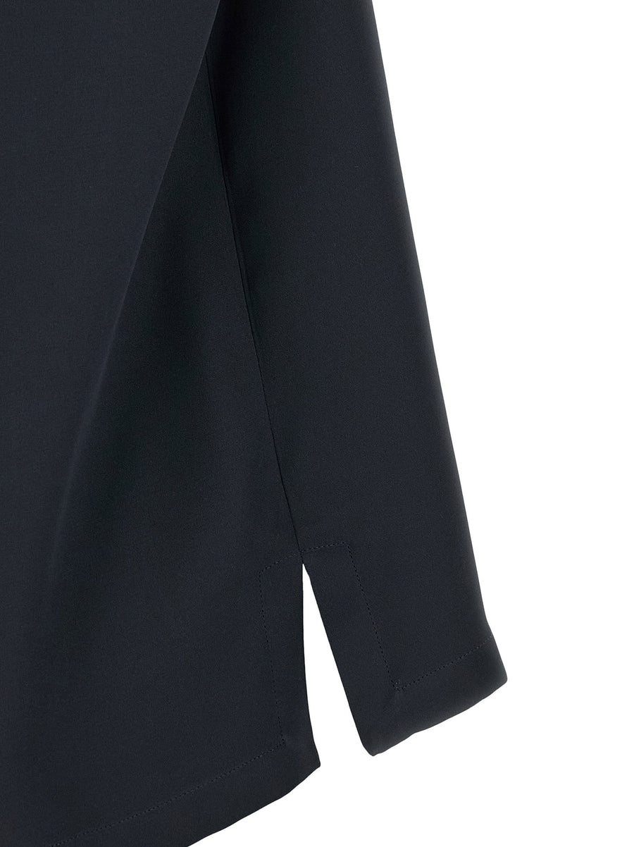 Max Mara Mxmpagano Black Silk Crepe De Chine Blouse