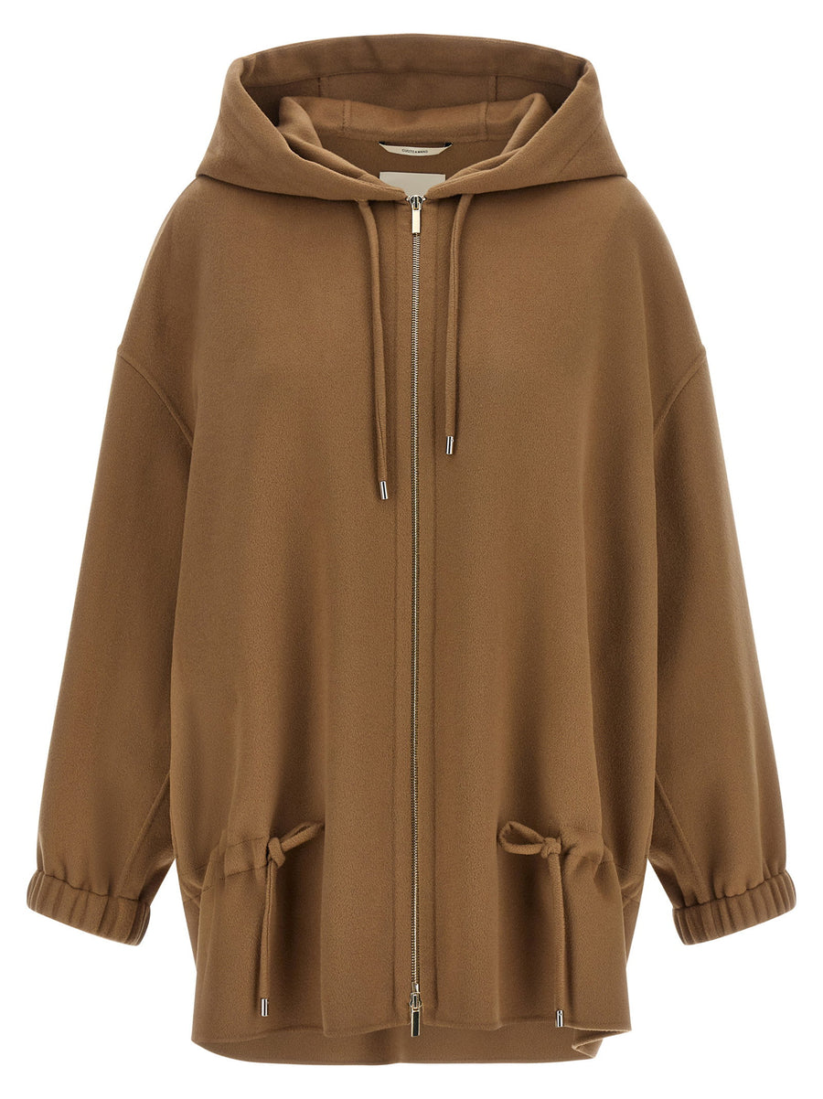 Max Mara Smmadriana Brown Wool Coat For Women Luxurious