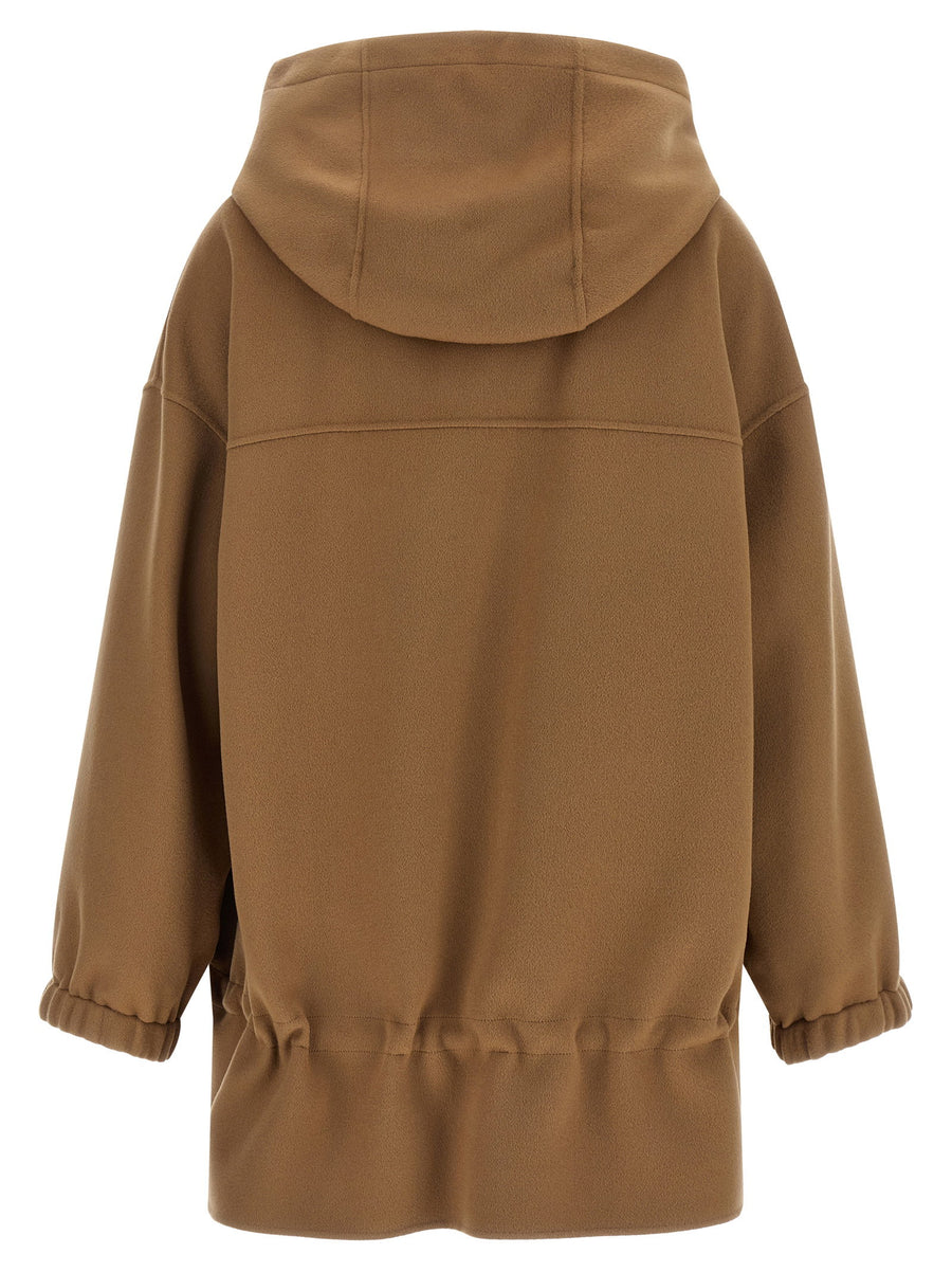 Max Mara Smmadriana Brown Wool Coat For Women Luxurious