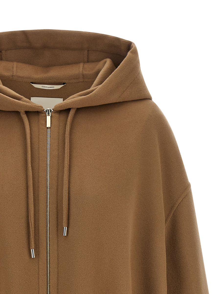 Max Mara Smmadriana Brown Wool Coat For Women Luxurious