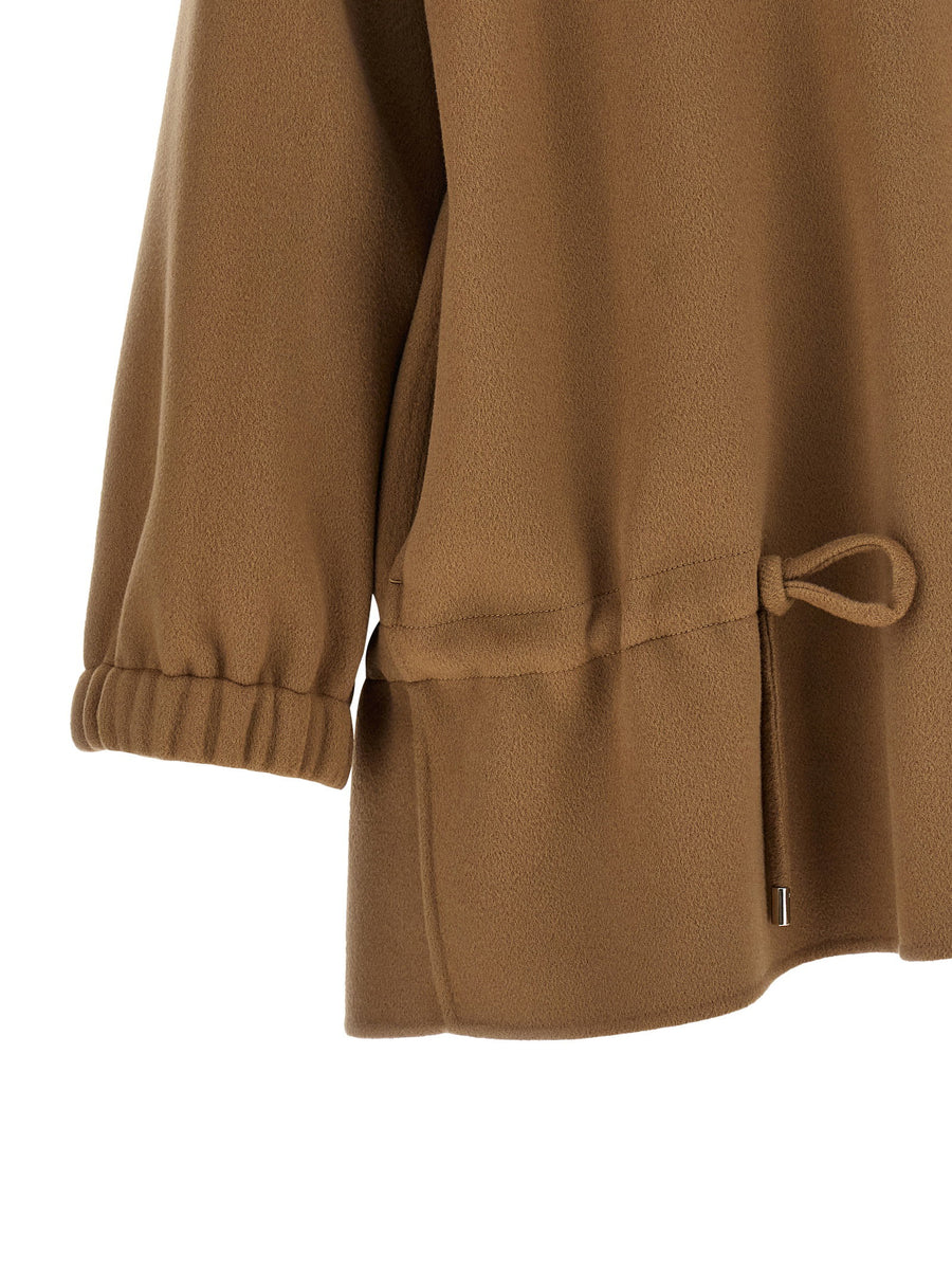 Max Mara Smmadriana Brown Wool Coat For Women Luxurious