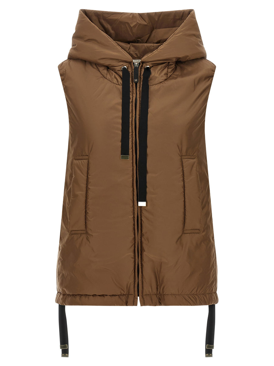 Max Mara The Cube Greengo Padded Vest Brown One Hundred Percent Polyester