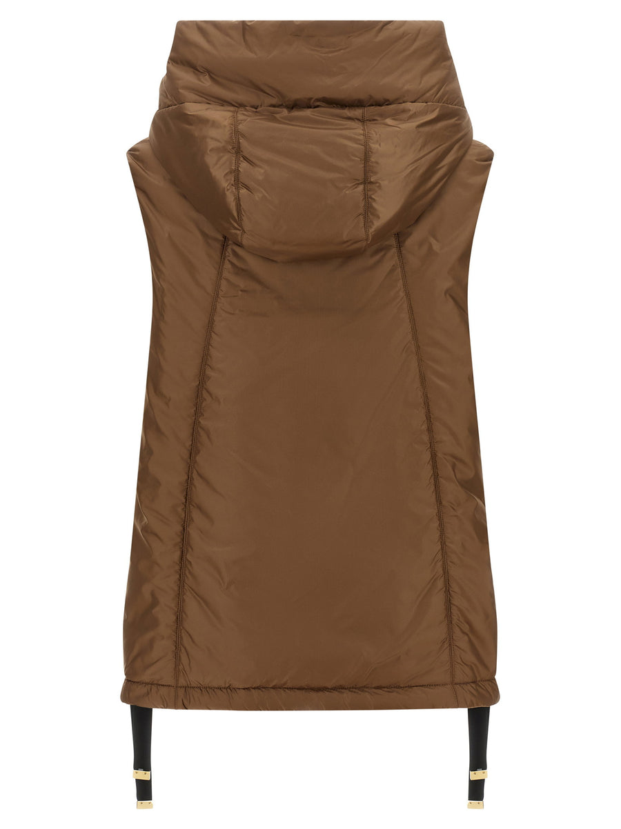 Max Mara The Cube Greengo Padded Vest Brown One Hundred Percent Polyester