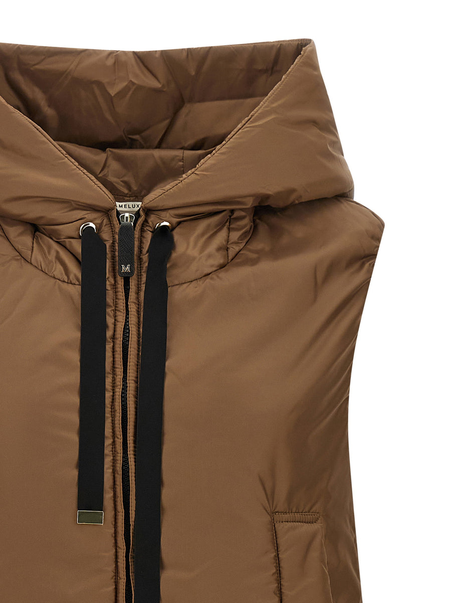 Max Mara The Cube Greengo Padded Vest Brown One Hundred Percent Polyester