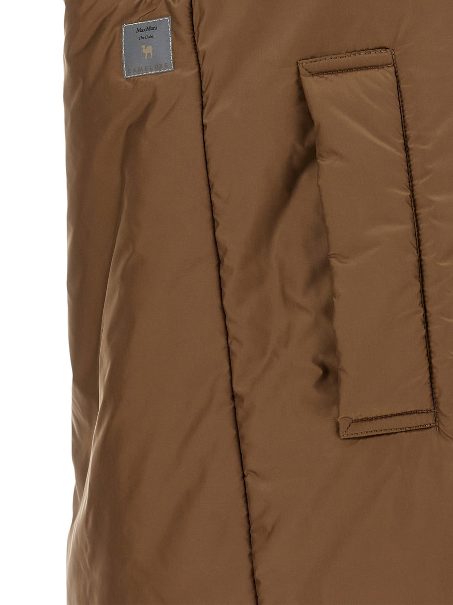 Max Mara The Cube Greengo Padded Vest Brown One Hundred Percent Polyester