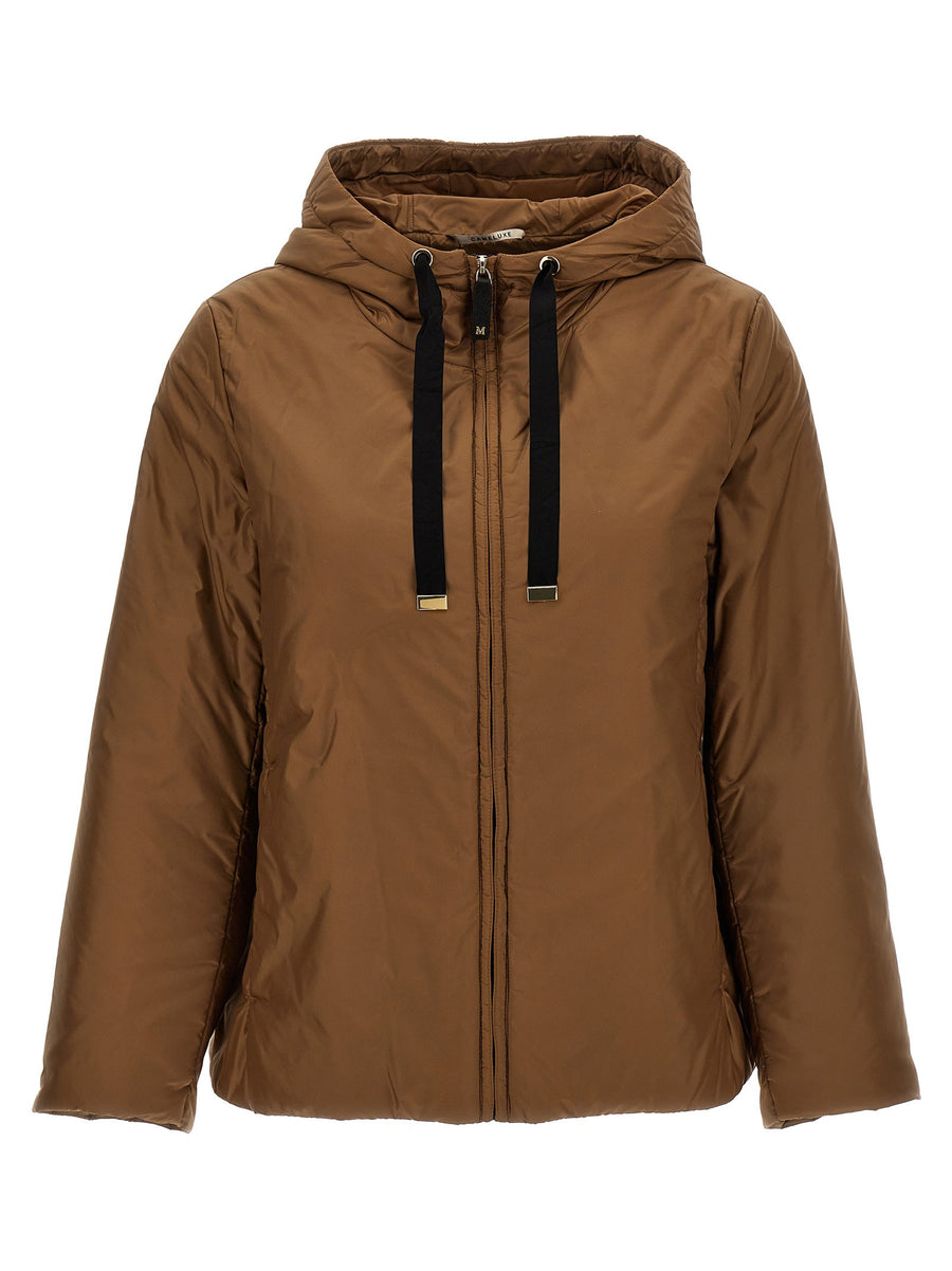 Max Mara The Cube Greenh Short Jacket Brown 100 Percent Polyester Waterproof