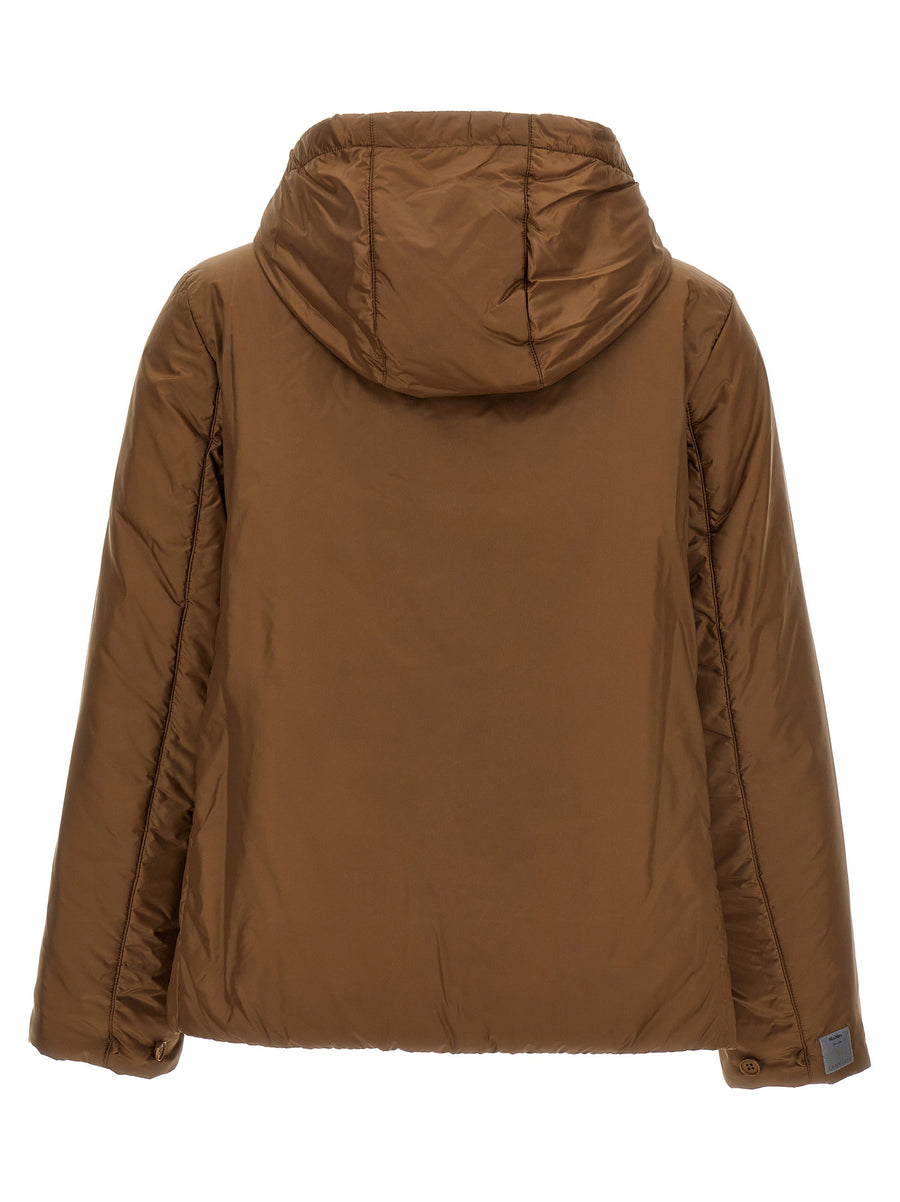 Max Mara The Cube Greenh Short Jacket Brown 100 Percent Polyester Waterproof