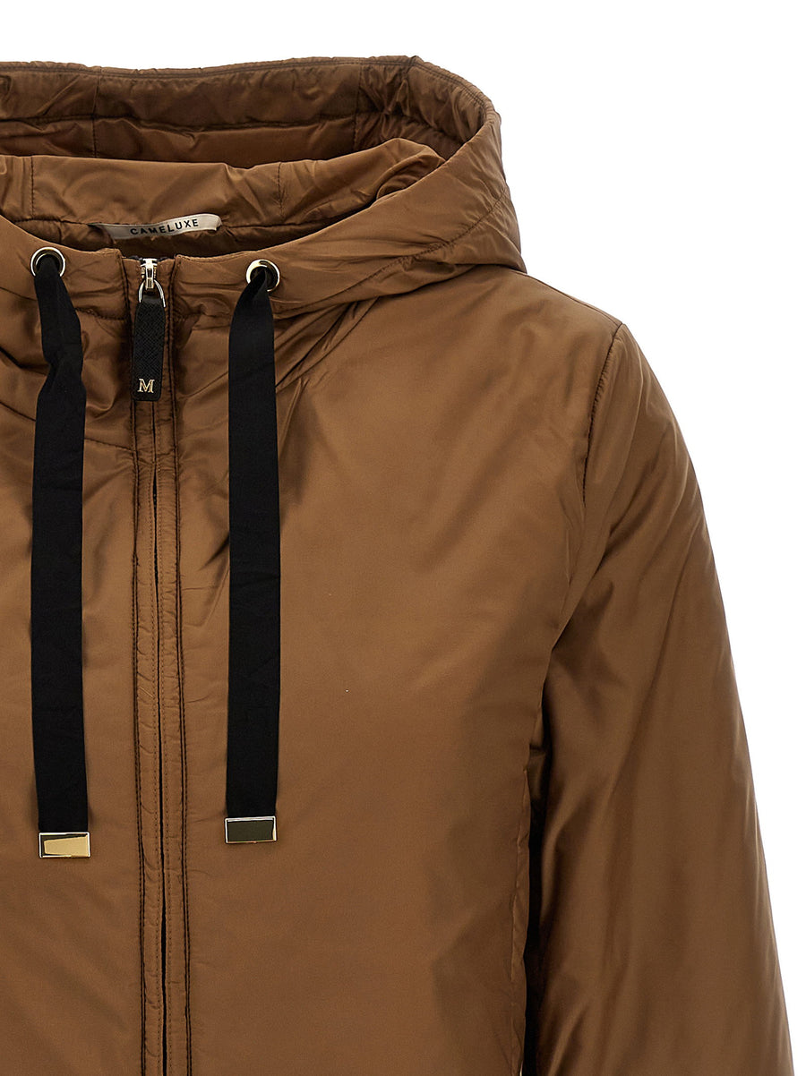 Max Mara The Cube Greenh Short Jacket Brown 100 Percent Polyester Waterproof