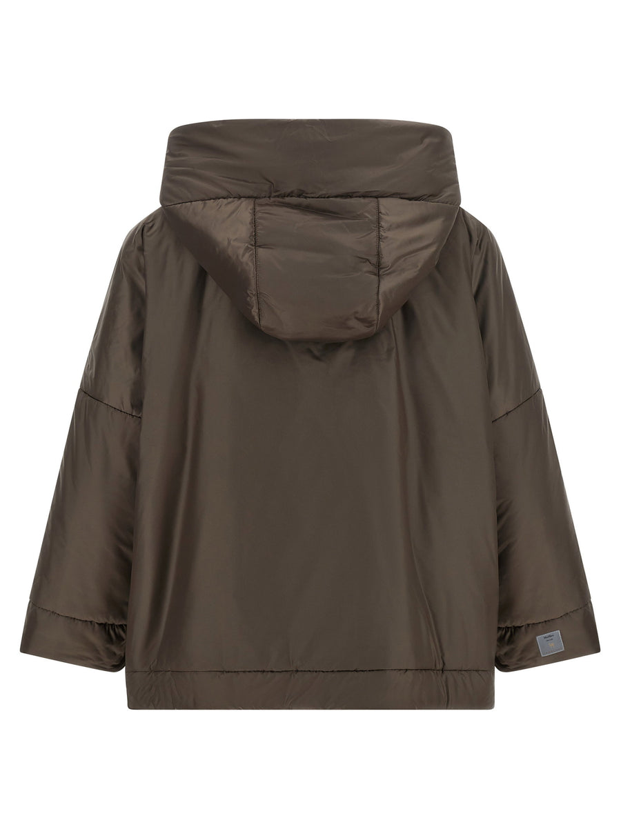 Max Mara The Cube Mtcfiore Brown Water Repellent Jacket for Women Oversized