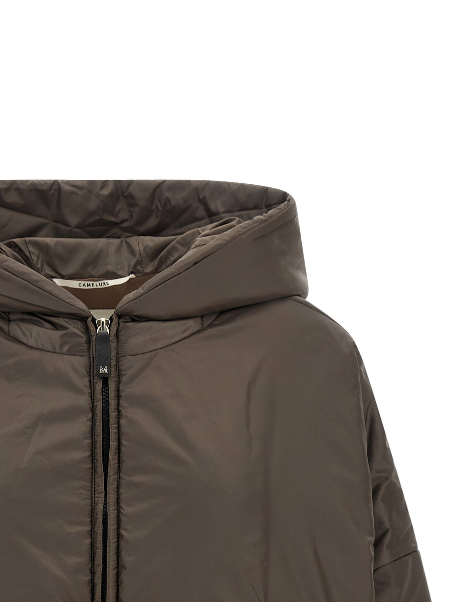 Max Mara The Cube Mtcfiore Brown Water Repellent Jacket for Women Oversized