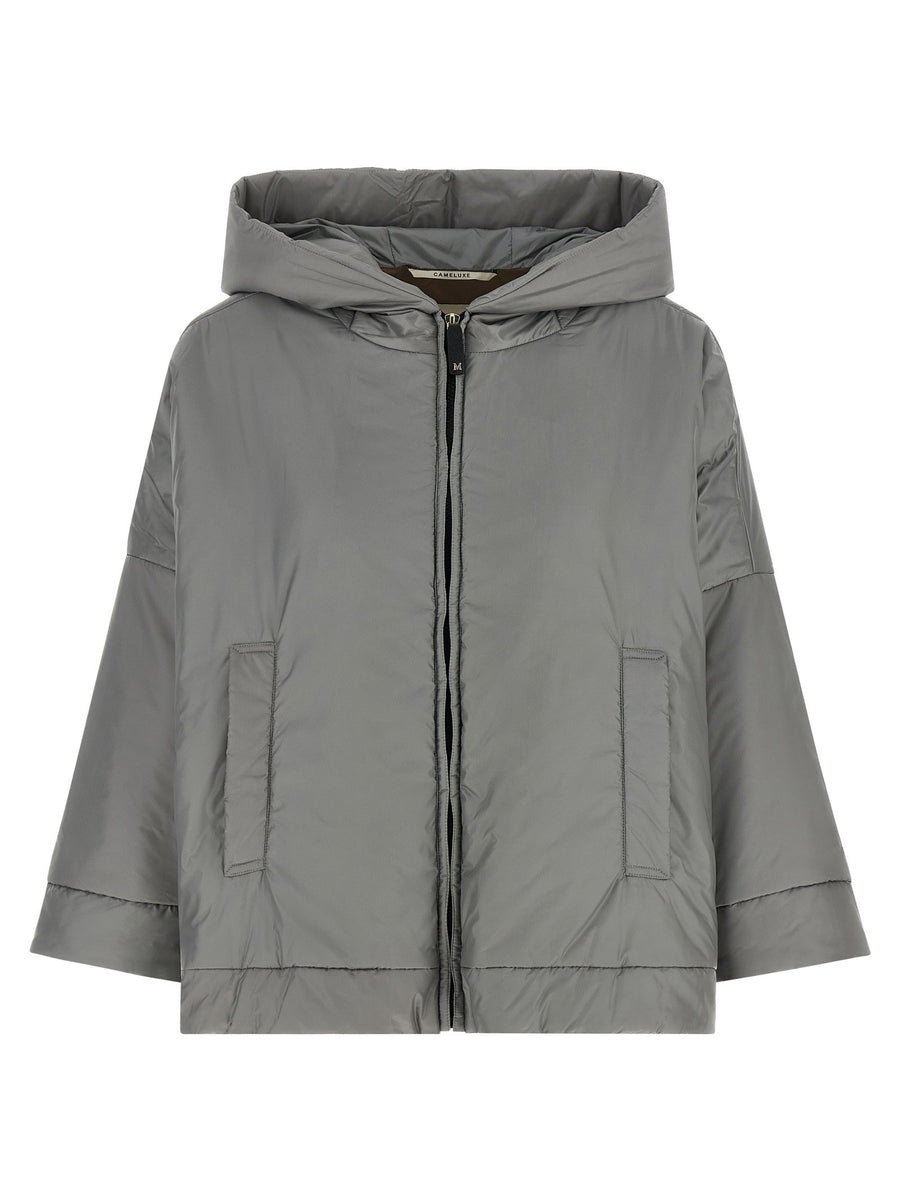 Max Mara The Cube Mtcfiore Jacket Gray Oversized Water Repellent Polyester
