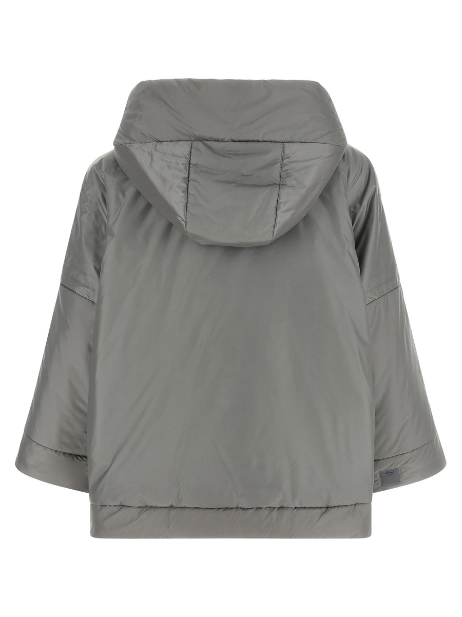 Max Mara The Cube Mtcfiore Jacket Gray Oversized Water Repellent Polyester