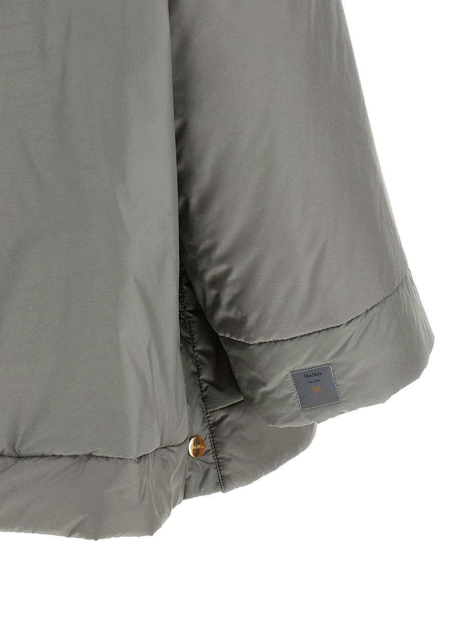 Max Mara The Cube Mtcfiore Jacket Gray Oversized Water Repellent Polyester