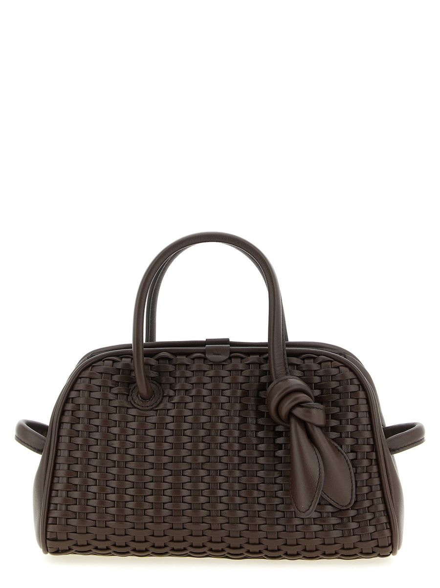 Jacquemus Le Petit Turismo Handbag Luxury Bow Detail Chevron Weave For Women Everyday Wear