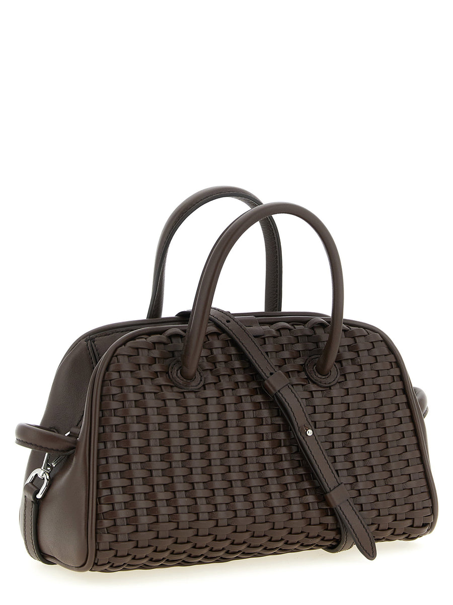 Jacquemus Le Petit Turismo Handbag Luxury Bow Detail Chevron Weave For Women Everyday Wear