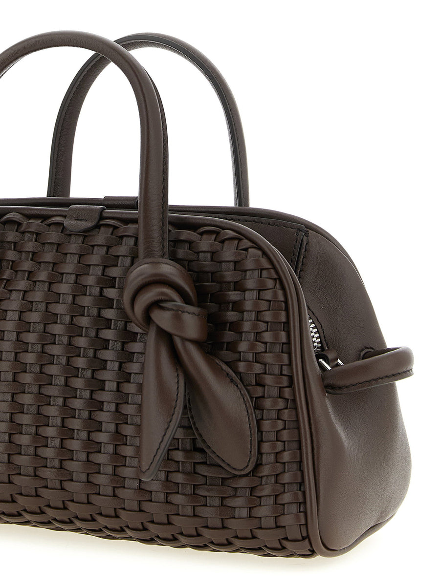 Jacquemus Le Petit Turismo Handbag Luxury Bow Detail Chevron Weave For Women Everyday Wear