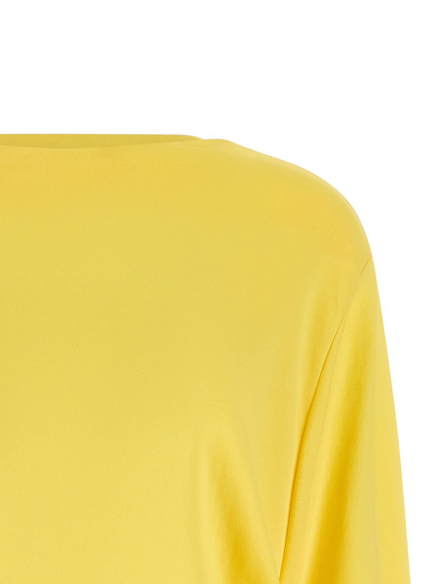 Jacquemus La Robe Mistral Dress Yellow Fluid Viscose Jersey For Women Day To Night Luxury Statement