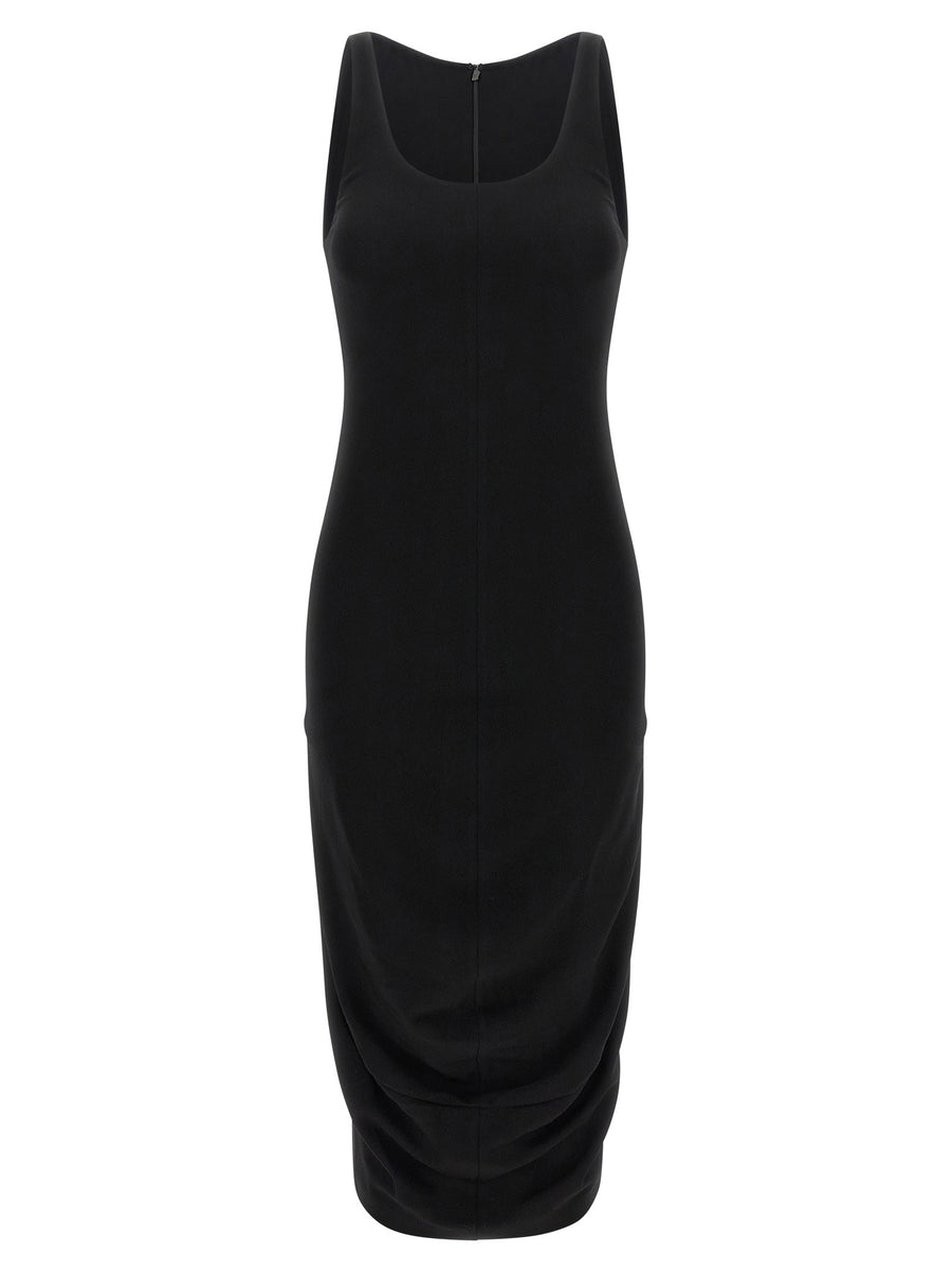 Jacquemus La Robe Regata Black Midi Dress Slim Fit