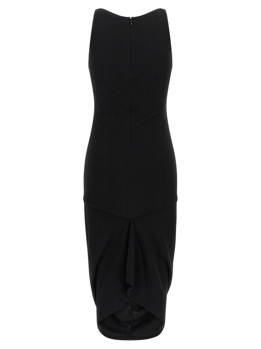 Jacquemus La Robe Regata Black Midi Dress Slim Fit