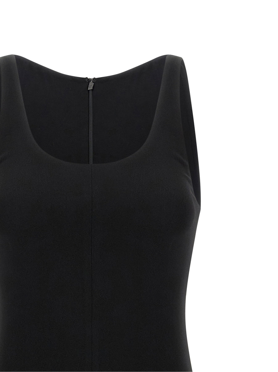 Jacquemus La Robe Regata Black Midi Dress Slim Fit