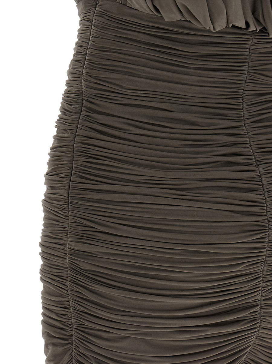 Magda Butrym 33 Dress One Shoulder Mini With Rose Petal Fan Detail For Women Evening Wear
