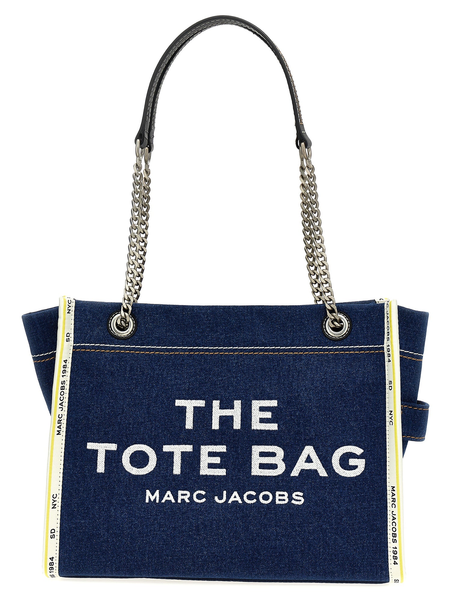 Marc Jacobs The Denim Chain Medium Tote Shoulder Bag
