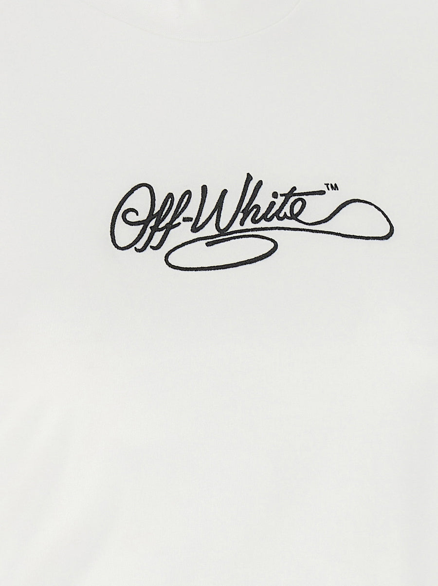 Off White Logo Embroidery T-shirt