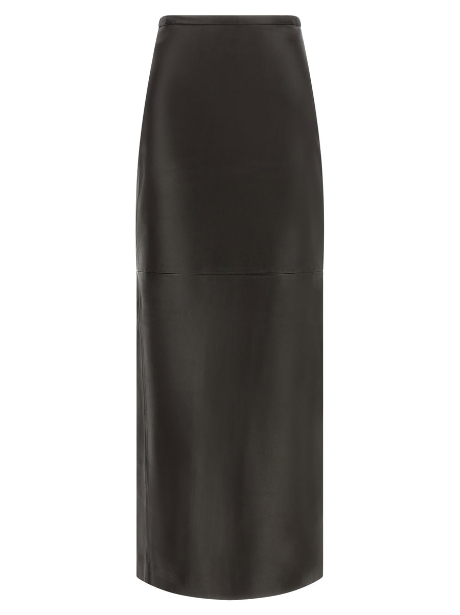 Co Leather Pencil Skirt Black Lambskin High Waist Slim Fit
