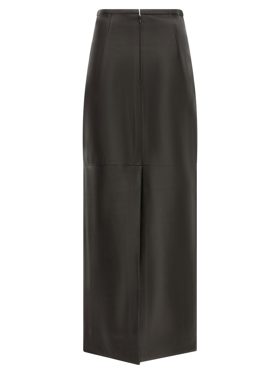 Co Leather Pencil Skirt Black Lambskin High Waist Slim Fit
