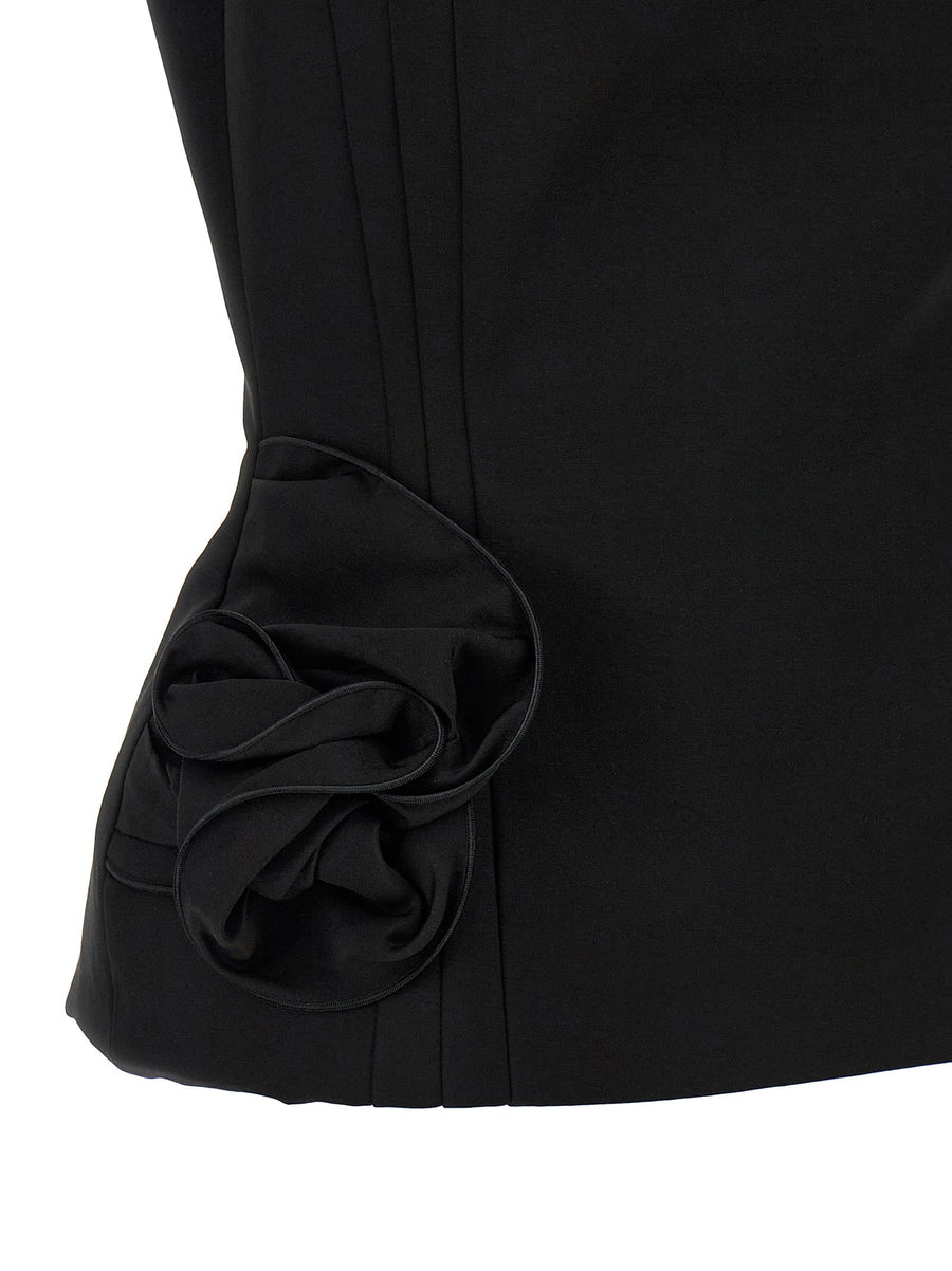 Magda Butrym Silk Cotton Blouse 11 Top Sleeveless Black Architecture Tailoring For Modern Women
