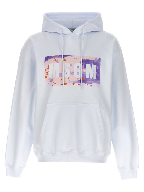 Msgm Camo Season Box Logo Hoodie