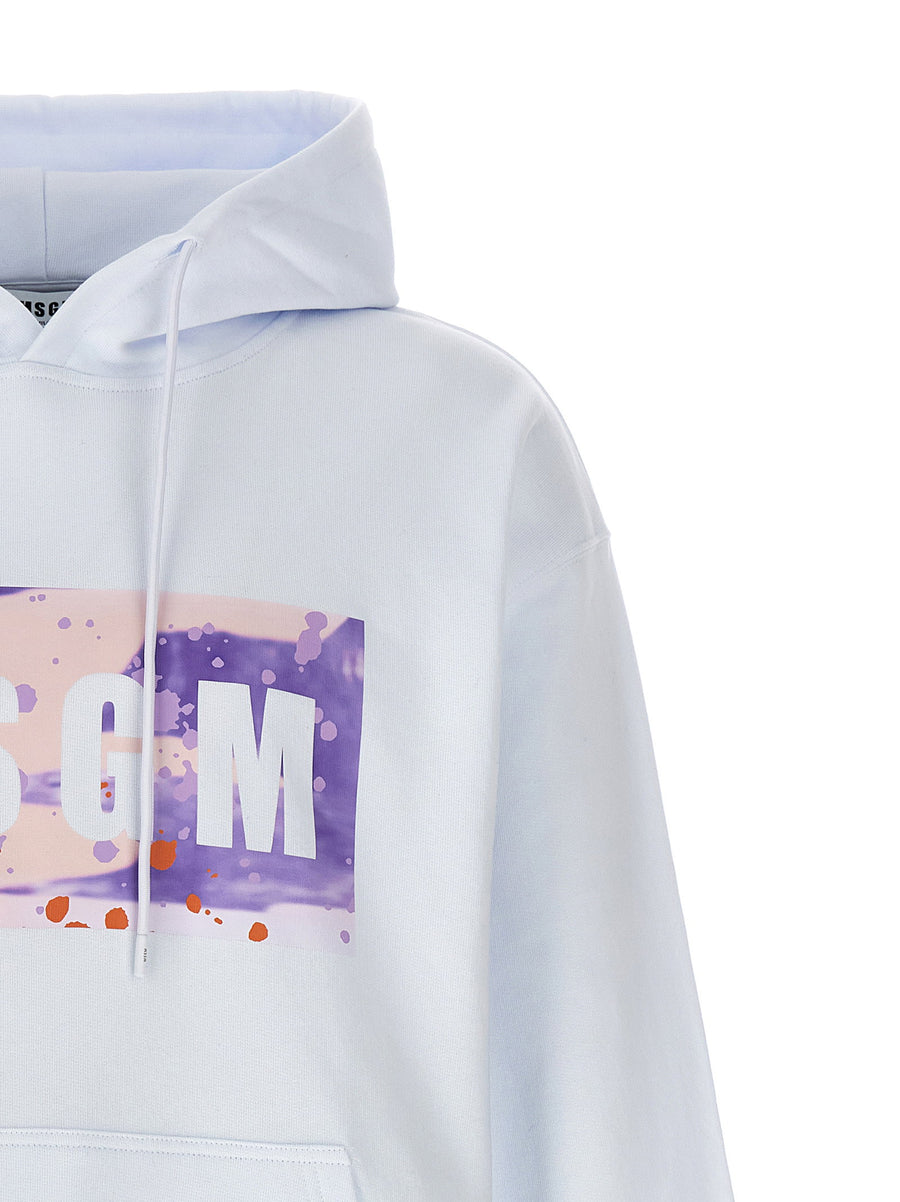 Msgm Camo Season Box Logo Hoodie