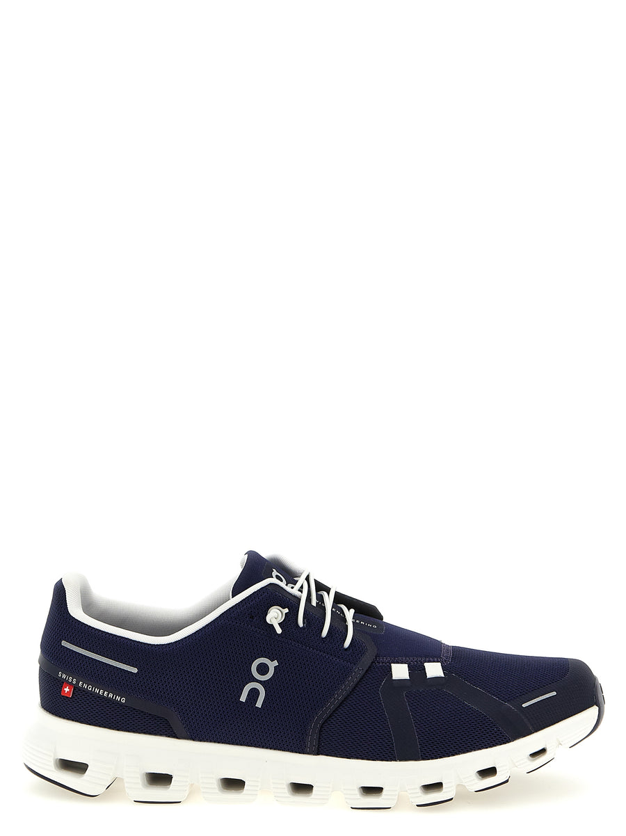 On Cloud 6 Sneakers Lightweight Cushioned Ride for Runners Unisex Blue Recycled Polyester