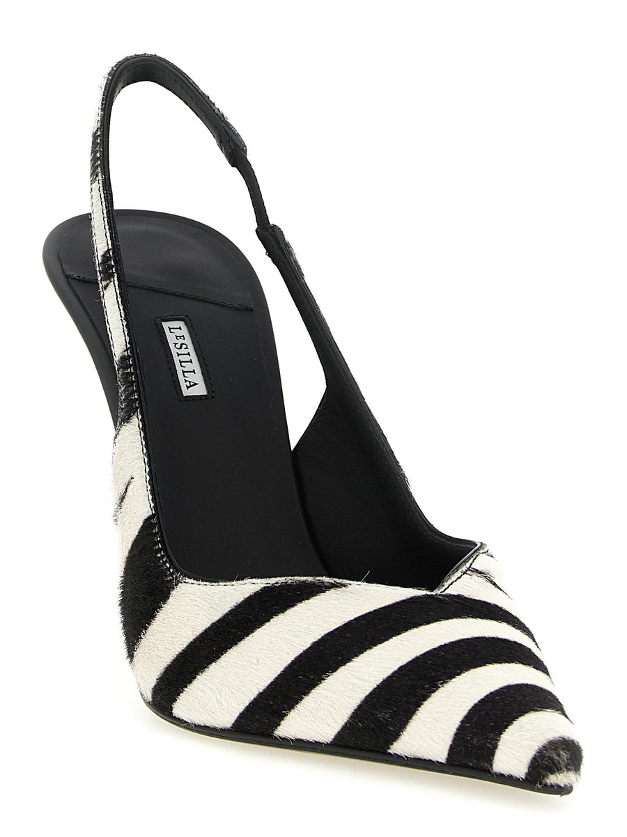 Le Silla Vivienne Zebra Print Slingback Pumps For Women