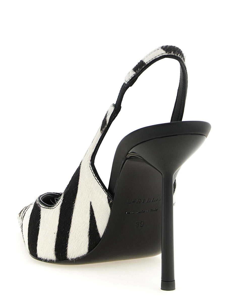 Le Silla Vivienne Zebra Print Slingback Pumps For Women