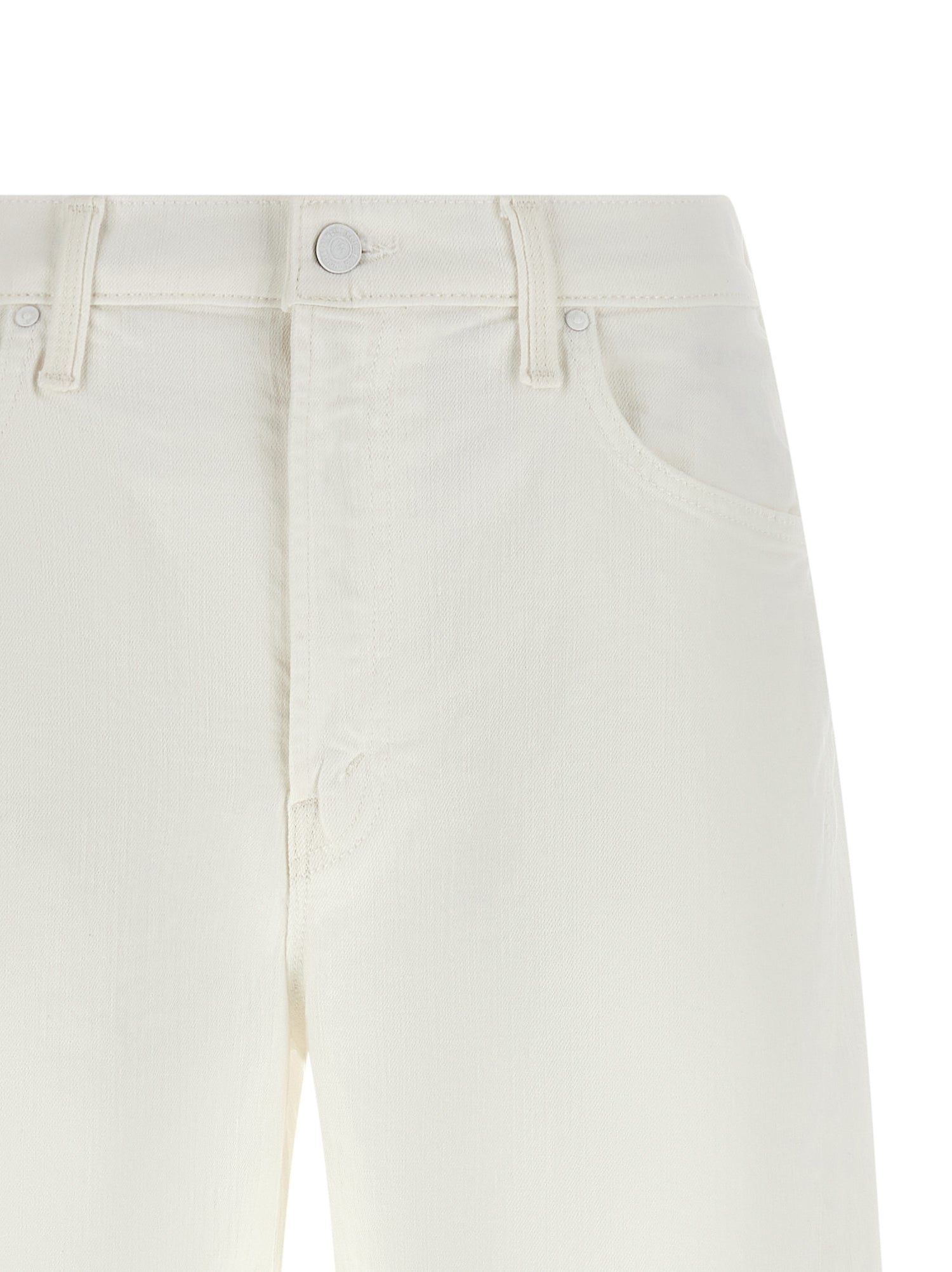 Mother The Whole Lot Zip Twist Fray Bermuda Shorts