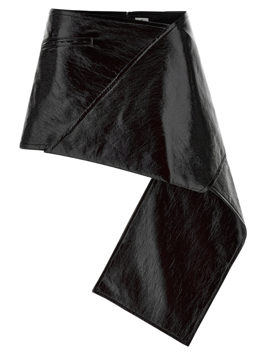 Courreges Fold Vinyl Mini Skirt
