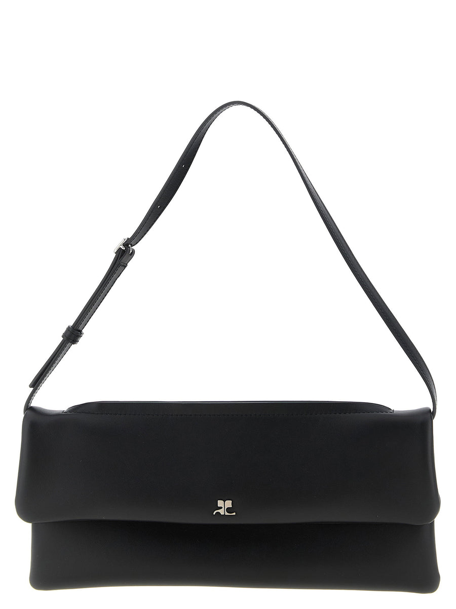 Courreges Wrist Clutch Convertible To Shoulder Bag With Detachable Strap For Modern Women